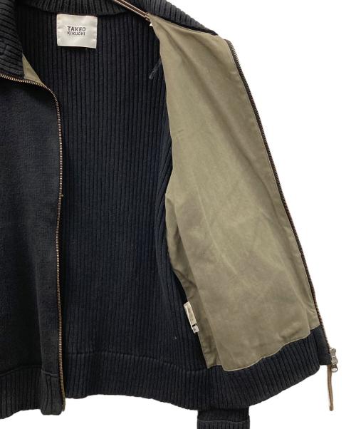 TAKEO KIKUCHI（タケオキクチ）TAKEO KIKUCHI (タケオキクチ) ドライバーズ ニット アーカイブ ブラック サイズ:3の古着・服飾アイテム