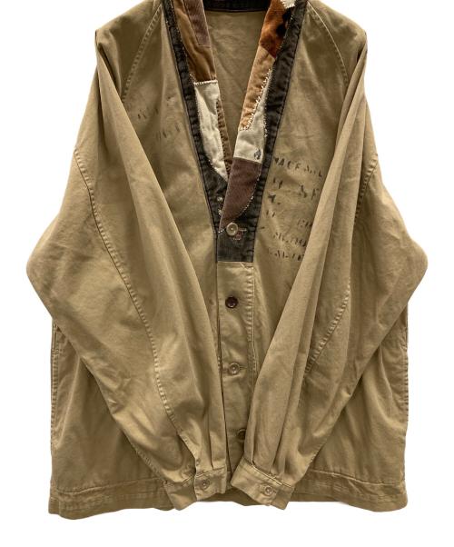 KAPITAL（キャピタル）KAPITAL (キャピタル) ガウンカーディガン kapital man beige jackets（キャピタル マン ベージュ ジャケット） オリーブ サイズ:3の古着・服飾アイテム