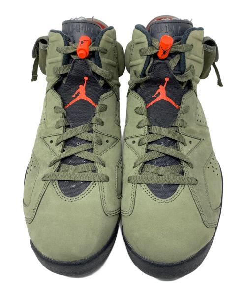 NIKE（ナイキ）NIKE (ナイキ) ハイカットスニーカー Air Jordan 6 Retro（エアジョーダン6 レトロ）Medium Olive（ミディアム オリーブ） Travis Scott（トラヴィススコット） グリーン サイズ:28.5cmの古着・服飾アイテム
