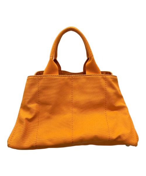 PRADA（プラダ）PRADA (プラダ) カナパ トートバッグ バッグ キャンバス オレンジ サイズ:実寸サイズにてご確認下さい。の古着・服飾アイテム
