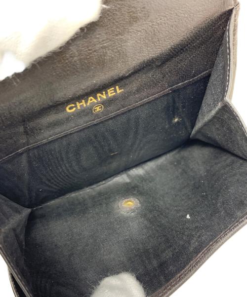 CHANEL（シャネル）CHANEL (シャネル) Wホック財布 ブラック サイズ:実寸サイズにてご確認ください。の古着・服飾アイテム