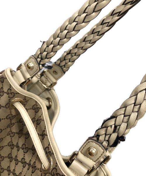 GUCCI（グッチ）GUCCI (グッチ) トートバッグ GG（ジージー）キャンバス バンブー ベージュ サイズ:実寸サイズにてご確認下さい。の古着・服飾アイテム