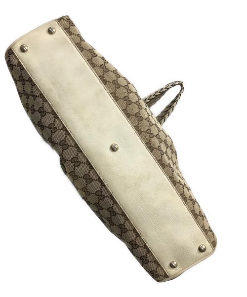 GUCCI（グッチ）GUCCI (グッチ) トートバッグ GG（ジージー）キャンバス バンブー ベージュ サイズ:実寸サイズにてご確認下さい。の古着・服飾アイテム