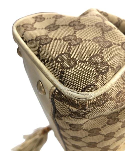 GUCCI（グッチ）GUCCI (グッチ) トートバッグ GG（ジージー）キャンバス バンブー ベージュ サイズ:実寸サイズにてご確認下さい。の古着・服飾アイテム