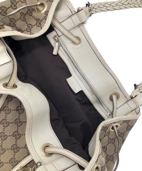 GUCCI（グッチ）GUCCI (グッチ) トートバッグ GG（ジージー）キャンバス バンブー ベージュ サイズ:実寸サイズにてご確認下さい。の古着・服飾アイテム