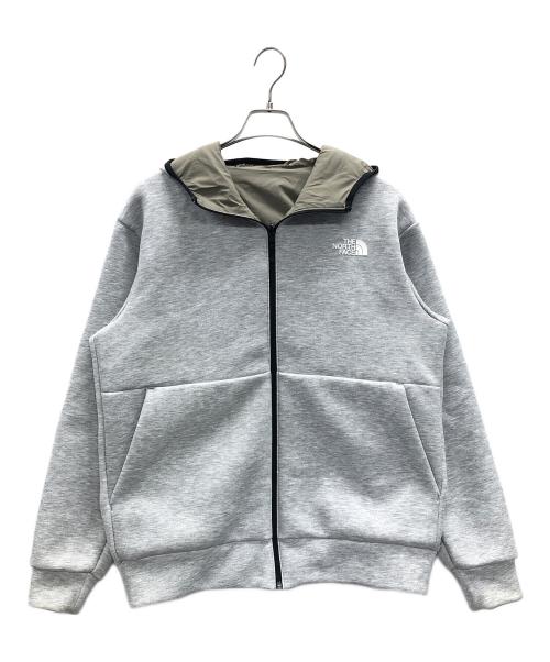 THE NORTH FACE（ザ ノース フェイス）THE NORTH FACE (ザ ノース フェイス) ジップパーカー Reversible TECH Air Hoodie(リバーシブルテックエアフーディ) ライトグレー サイズ:XLの古着・服飾アイテム