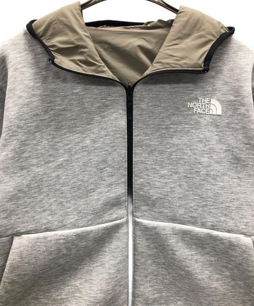 THE NORTH FACE（ザ ノース フェイス）THE NORTH FACE (ザ ノース フェイス) ジップパーカー Reversible TECH Air Hoodie(リバーシブルテックエアフーディ) ライトグレー サイズ:XLの古着・服飾アイテム