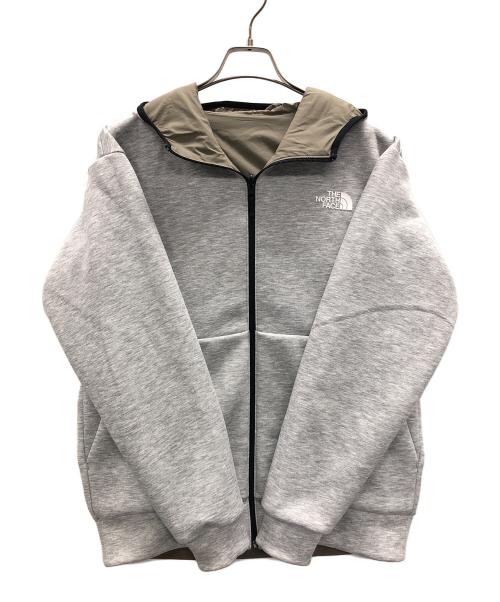 THE NORTH FACE（ザ ノース フェイス）THE NORTH FACE (ザ ノース フェイス) ジップパーカー Reversible TECH Air Hoodie(リバーシブルテックエアフーディ) ライトグレー サイズ:XLの古着・服飾アイテム