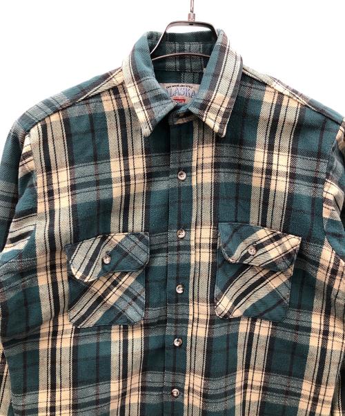 LEVI'S（リーバイス）LEVI'S (リーバイス) ヘビーネルシャツ ALASKA(アラスカ) グリーン サイズ:Mの古着・服飾アイテム