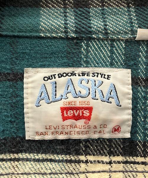 LEVI'S（リーバイス）LEVI'S (リーバイス) ヘビーネルシャツ ALASKA(アラスカ) グリーン サイズ:Mの古着・服飾アイテム