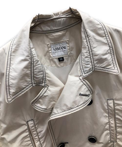 ARMANI COLLEZIONI（アルマーニ コレツィオーニ）ARMANI COLLEZIONI (アルマーニ コレツィオーニ) ナイロンコート ホワイト サイズ:50の古着・服飾アイテム
