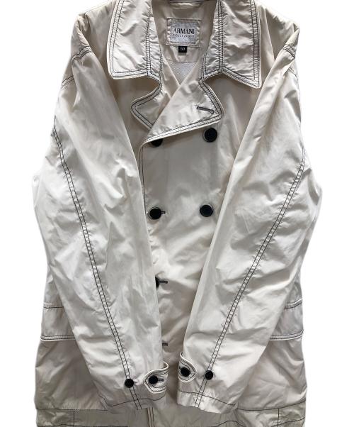 ARMANI COLLEZIONI（アルマーニ コレツィオーニ）ARMANI COLLEZIONI (アルマーニ コレツィオーニ) ナイロンコート ホワイト サイズ:50の古着・服飾アイテム