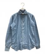 LUIGI BORRELLI NAPOLIルイジ ボレッリ ナポリ）の古着「デニムシャツ」｜ブルー