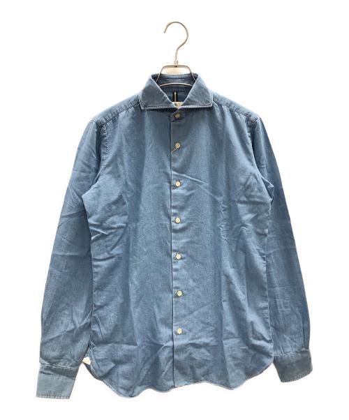 LUIGI BORRELLI NAPOLI（ルイジ ボレッリ ナポリ）LUIGI BORRELLI NAPOLI (ルイジ ボレッリ ナポリ) デニムシャツ ブルー サイズ:S 未使用品の古着・服飾アイテム