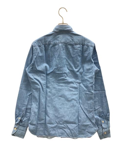 LUIGI BORRELLI NAPOLI（ルイジ ボレッリ ナポリ）LUIGI BORRELLI NAPOLI (ルイジ ボレッリ ナポリ) デニムシャツ ブルー サイズ:S 未使用品の古着・服飾アイテム