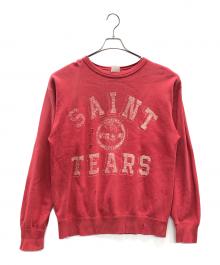 SAINT MICHAEL×Denim Tears（セントマイケル×デニムティアーズ）の古着「ヴィンテージ加工スウェット」｜レッド