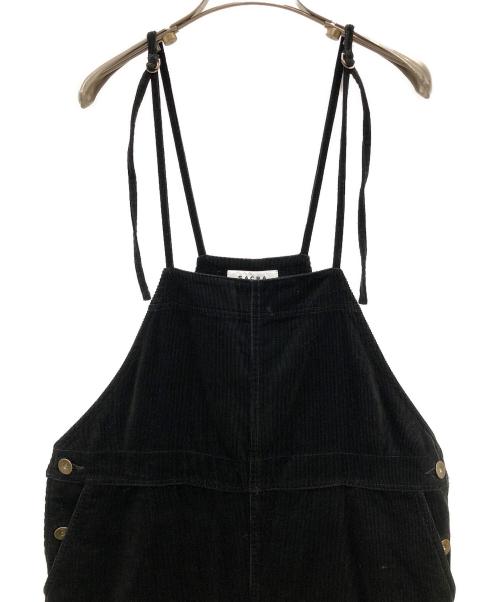 SACRA（サクラ）SACRA (サクラ) FINX CORDUROY SALOPETTE（フィンクス コーデュロイ サロペット） ブラック サイズ:38の古着・服飾アイテム