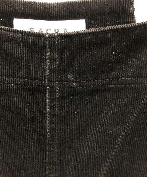 SACRA（サクラ）SACRA (サクラ) FINX CORDUROY SALOPETTE（フィンクス コーデュロイ サロペット） ブラック サイズ:38の古着・服飾アイテム
