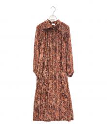 Bouquet de L'UNE（ブケ ドゥ リュンヌ）の古着「長袖ワンピース」｜ブラウン