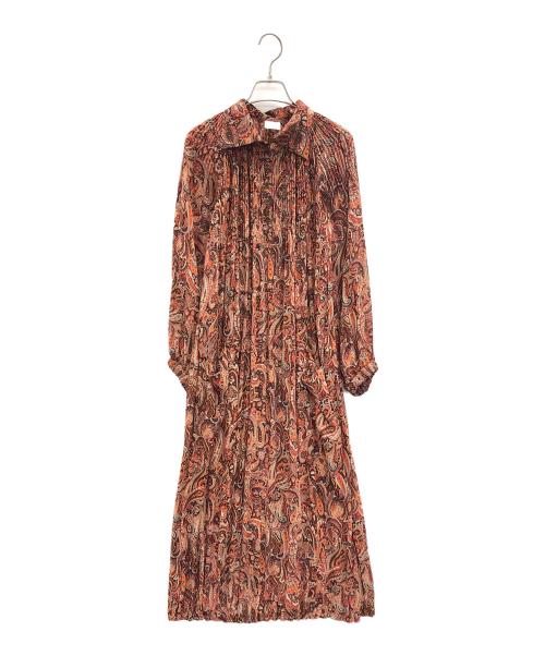 Bouquet de L'UNE（ブケ ドゥ リュンヌ）Bouquet de L'UNE (ブケ ドゥ リュンヌ) 長袖ワンピース ブラウン サイズ:Fの古着・服飾アイテム