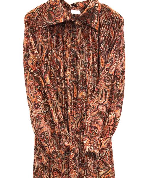 Bouquet de L'UNE（ブケ ドゥ リュンヌ）Bouquet de L'UNE (ブケ ドゥ リュンヌ) 長袖ワンピース ブラウン サイズ:Fの古着・服飾アイテム