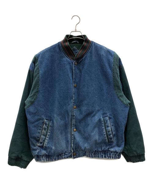 Eagles Ridge Outfitters（イーグルス リッジ アウトフィッターズ）Eagles Ridge Outfitters (イーグルス リッジ アウトフィッターズ) デニムスタジャン ブルー×グリーン サイズ:XL/EGの古着・服飾アイテム