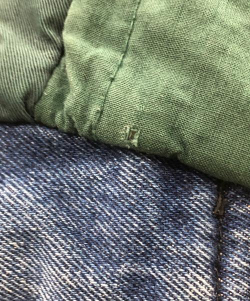 Eagles Ridge Outfitters（イーグルス リッジ アウトフィッターズ）Eagles Ridge Outfitters (イーグルス リッジ アウトフィッターズ) デニムスタジャン ブルー×グリーン サイズ:XL/EGの古着・服飾アイテム