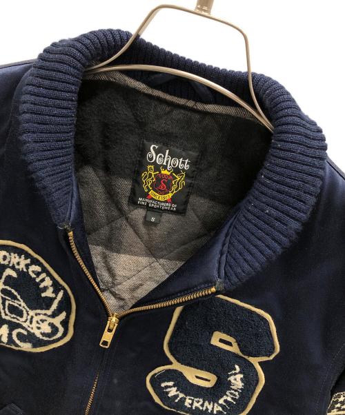 Schott（ショット）Schott (ショット) スタジャン ネイビー サイズ:Sの古着・服飾アイテム
