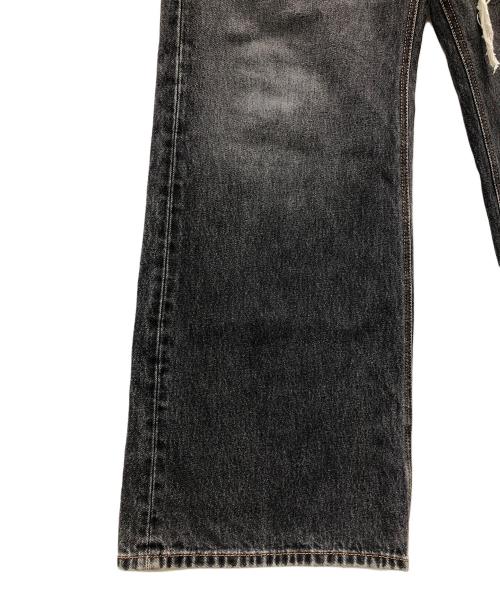 DIESEL（ディーゼル）DIESEL (ディーゼル) D-RISE（ディー-ライズ）ダメージ加工ワイドデニムパンツ グレー サイズ:W28 L30の古着・服飾アイテム