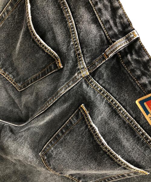 DIESEL（ディーゼル）DIESEL (ディーゼル) D-RISE（ディー-ライズ）ダメージ加工ワイドデニムパンツ グレー サイズ:W28 L30の古着・服飾アイテム