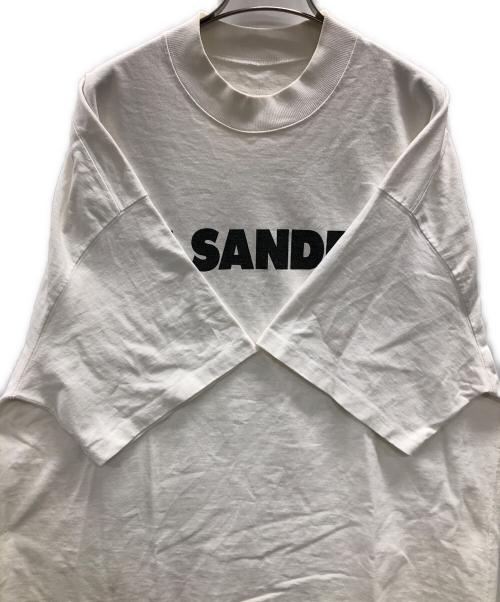 JIL SANDER（ジルサンダー）JIL SANDER (ジルサンダー) ボトルネック ロゴTシャツ ホワイト サイズ:Mの古着・服飾アイテム