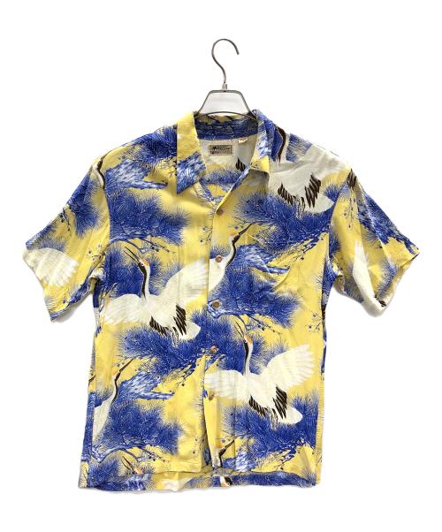 Sun Surf（サンサーフ）Sun Surf (サンサーフ) アロハシャツ イエロー×ブルー サイズ:15-15 1/2の古着・服飾アイテム