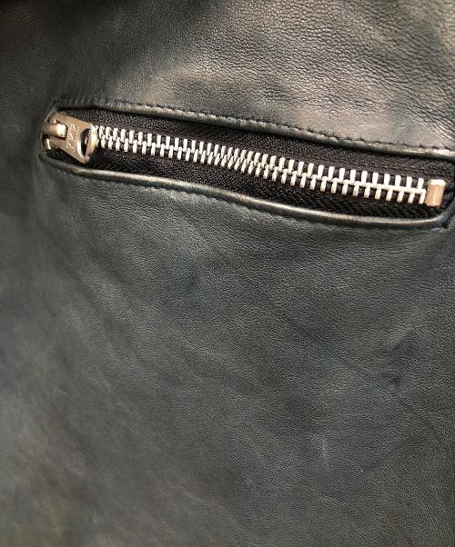 glamb（グラム）glamb (グラム) レザージャケット ダブルライダースジャケット ネイビー サイズ:4の古着・服飾アイテム