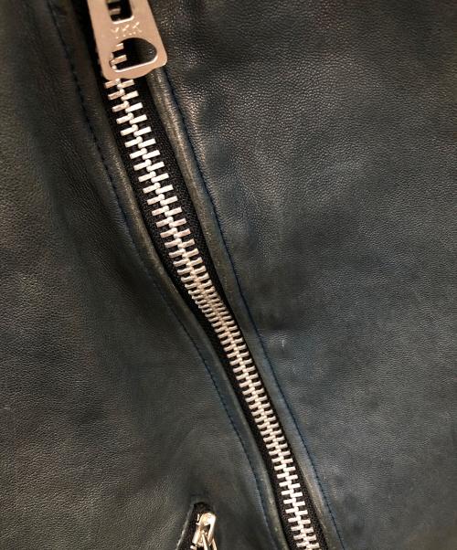 glamb（グラム）glamb (グラム) レザージャケット ダブルライダースジャケット ネイビー サイズ:4の古着・服飾アイテム