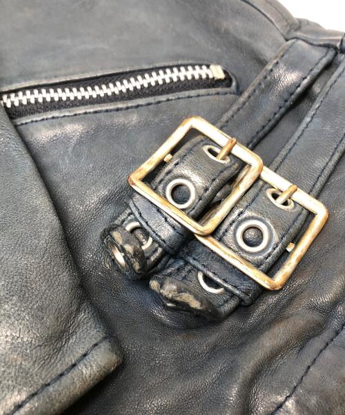 glamb（グラム）glamb (グラム) レザージャケット ダブルライダースジャケット ネイビー サイズ:4の古着・服飾アイテム