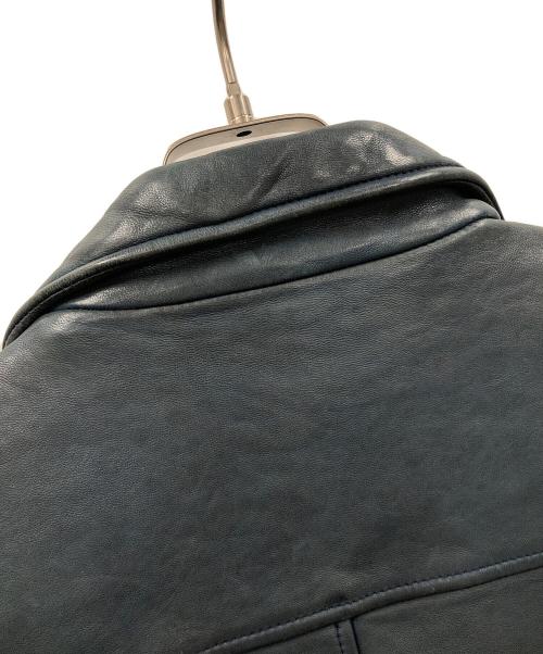 glamb（グラム）glamb (グラム) レザージャケット ダブルライダースジャケット ネイビー サイズ:4の古着・服飾アイテム