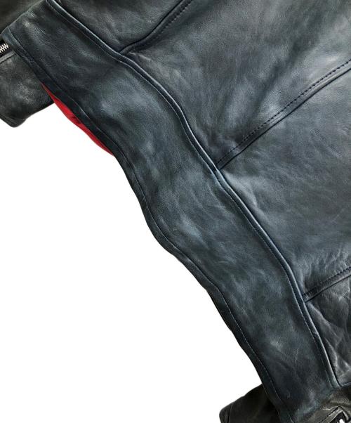 glamb（グラム）glamb (グラム) レザージャケット ダブルライダースジャケット ネイビー サイズ:4の古着・服飾アイテム