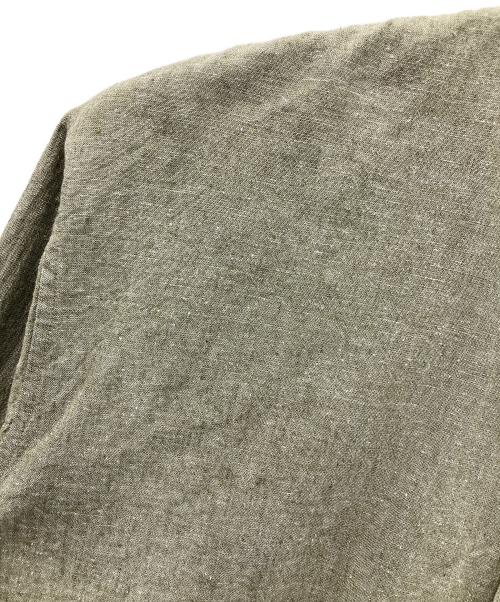 MHL（エムエイチエル）MHL (エムエイチエル) 長袖シャツ COTTON LINEN CHAMBRAY（コットン リネン シャンブレー） グリーン サイズ:Lの古着・服飾アイテム