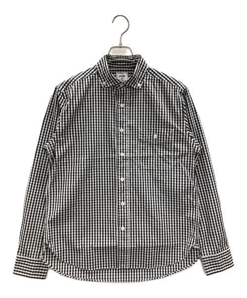 JAMES&CO.（ジェームスアンドコー）JAMES&CO. (ジェームスアンドコー) ボタンダウンシャツ STANDARD SHIRT PUJOL（スタンダード シャツ プジョル） ブラック×ホワイト サイズ:3の古着・服飾アイテム