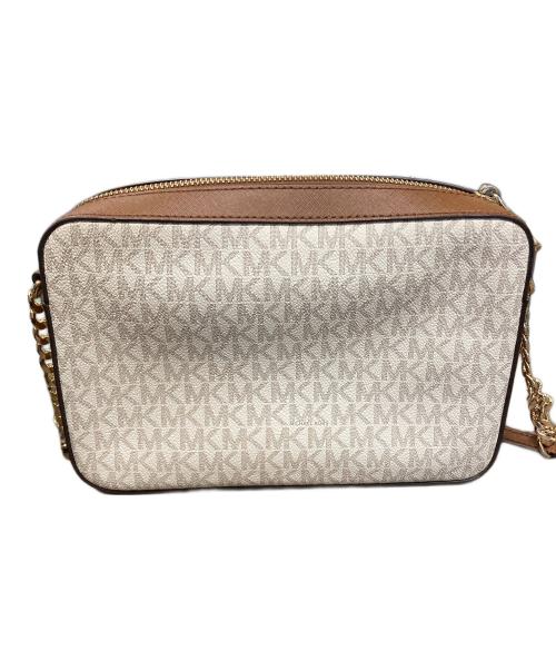 MICHAEL KORS（マイケル・コース）MICHAEL KORS (マイケル・コース) ショルダーバッグ ホワイト×ブラウン サイズ:実寸サイズにご確認ください。の古着・服飾アイテム