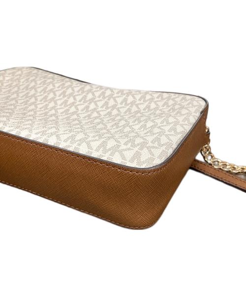 MICHAEL KORS（マイケル・コース）MICHAEL KORS (マイケル・コース) ショルダーバッグ ホワイト×ブラウン サイズ:実寸サイズにご確認ください。の古着・服飾アイテム