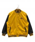 FUBUフブ）の古着「スタジャン VARSITY JACKET（ヴァ―シティ ジャケット）」｜オレンジ
