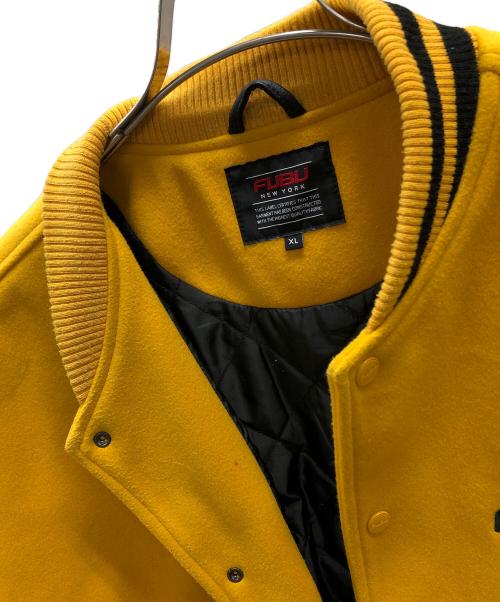 FUBU（フブ）FUBU (フブ) スタジャン VARSITY JACKET（ヴァ―シティ ジャケット） オレンジ サイズ:XLの古着・服飾アイテム