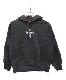 SUPREME（シュプリーム）の古着「プルオーバーパーカー Cross Box Logo Hooded Sweatshirt(クロスボックスロゴフーデッドスウェットシャツ)」｜ブラック