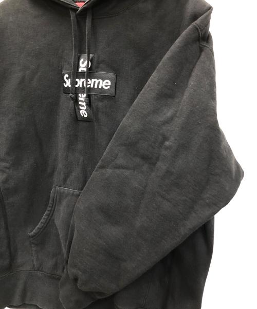 SUPREME（シュプリーム）SUPREME (シュプリーム) プルオーバーパーカー Cross Box Logo Hooded Sweatshirt(クロスボックスロゴフーデッドスウェットシャツ) ブラック サイズ:Largeの古着・服飾アイテム