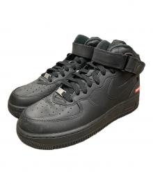 NIKE×SUPREME（ナイキ×シュプリーム）の古着「スニーカー Air Force 1 Mid "Black" FW24（エアフォース1 ミッド "ブラック" FW24）」｜ブラック