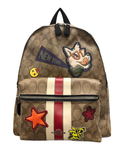 COACH（コーチ）COACH (コーチ) リュック シグネチャー ワッペン バックパック ベージュ サイズ:実寸サイズにてご確認ください。の古着・服飾アイテム