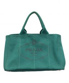 PRADA（プラダ）の古着「2WAYバッグ カナバ ハンドバッグ ショルダーバッグ」｜グリーン
