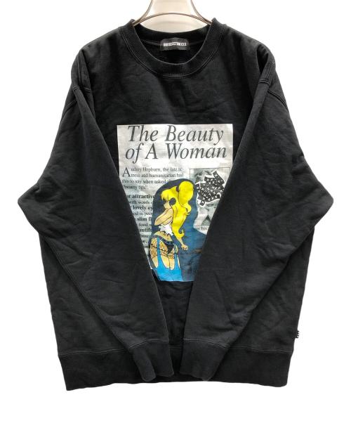 xxx（トリプルエックス）xxx (トリプルエックス) スウェット The Beauty of a Woman（ザ ビューティ オブ ア ウーマン） ブラック サイズ:XLの古着・服飾アイテム