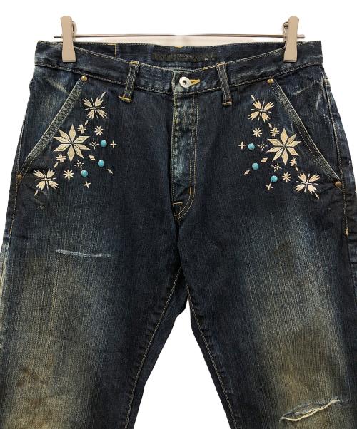 rehacer（レアセル）rehacer (レアセル) デニムパンツ ターコイズスターダストデニム インディゴ サイズ:Lの古着・服飾アイテム